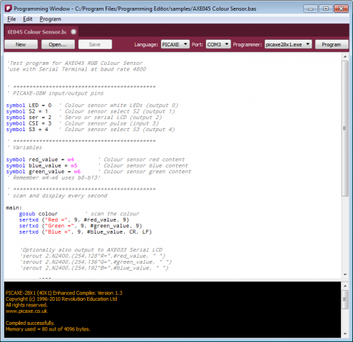 programming window